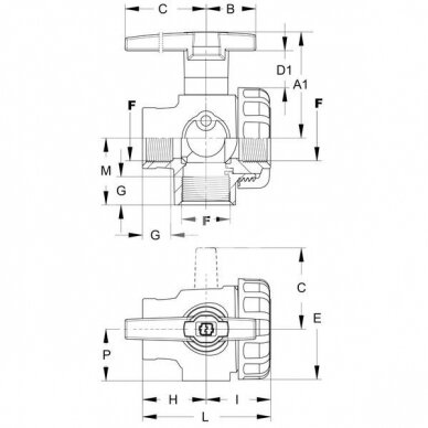 3-way ball valve G 1” 4542234/8216252 1