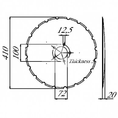 Diskas Kverneland AC353950 410x5,00mm 1