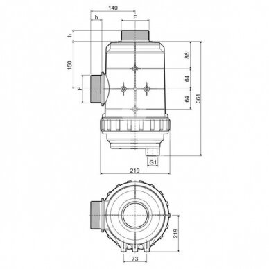 Фильтр всасывающий 3"M 800 л/мин 50 ячеек 319093 / 8101001 1