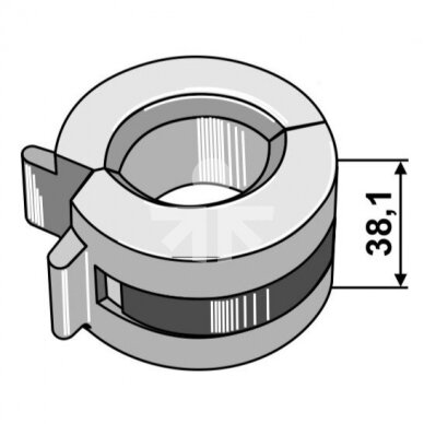 Gylio reguliavimo tarpinė mėlyna TL.27,00 Juoda 38-51mm