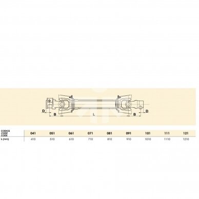 KARDANAS 6X6 B1N1410CEA60A60 2