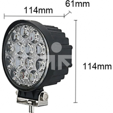 LED darbo žibintas L442B 42W artimų šviesų 1