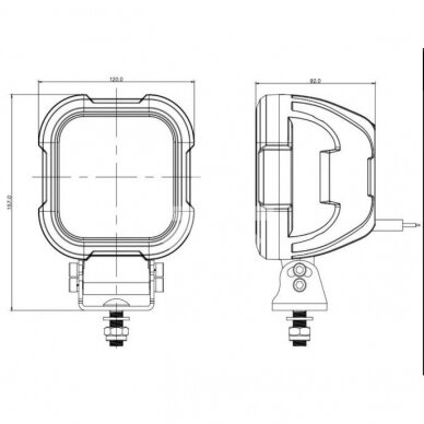 LED darbo žibintas trumpų šviesų 56W 5200lm Osram LED 3