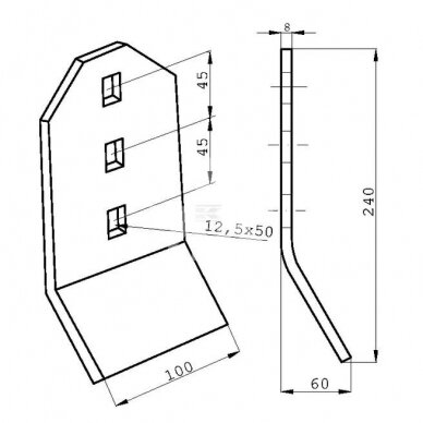 Lyginimo lentos noragėlis 240x100x8mm 3 sk. 419999KR 1