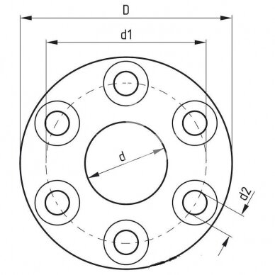 Flexible coupling rubber disc 40x130mm 608014 Claas 1