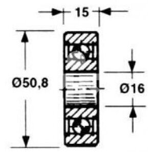 Radial insert ball bearing JD8646 2