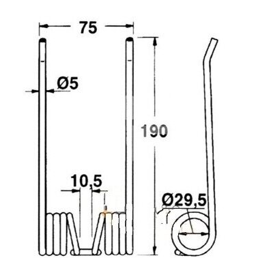 Pick-up tine 8214211 CLAAS 1