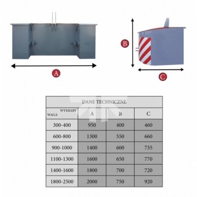 Front weight 1000kg with storage box 7