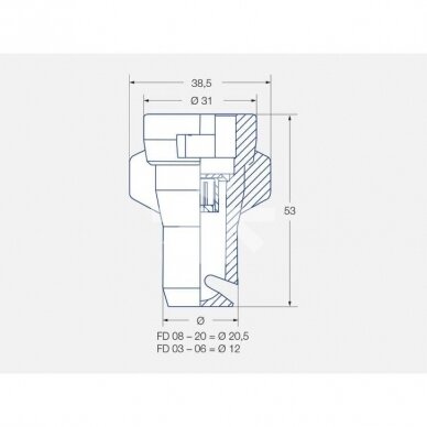 Fertiliser nozzle FD 130° 06 grey plastic 1