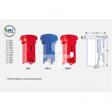 Air injection nozzle IDK 120° 03 plastic 1