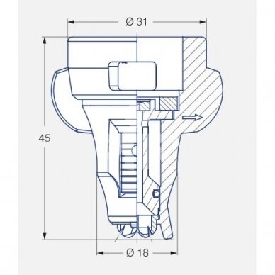 Purkštukas IDTA 120-03C Lechler 1