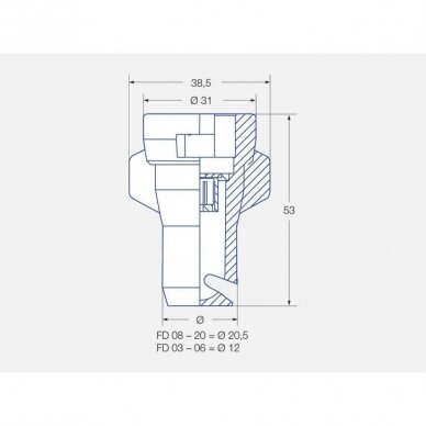 ФОРСУНКА ДЛЯ УДОБРЕНИЙ LECHLER FD 130° 15 ЗЕЛЕНАЯ ПЛАСТИКОВА 1