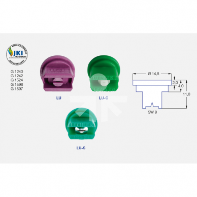 Flat fan nozzle LU 120° 04 ceramic 1