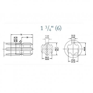 ŠAKUTĖ 05(A64) 1 3/4" Z6 0800504A64 2