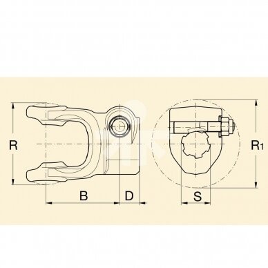 OUTER YOKE 06(A64) 1 3/4" Z6 0800604A64 1