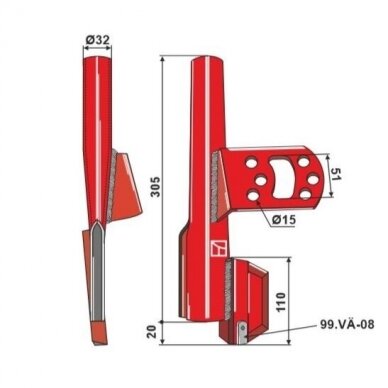 SĖJIMO NORAGĖLIS VADERSTAD D 99.VA-02R 306531/432117 1