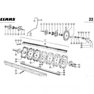 Set of rasp bars 177533 / 0001775330 CLAAS 1