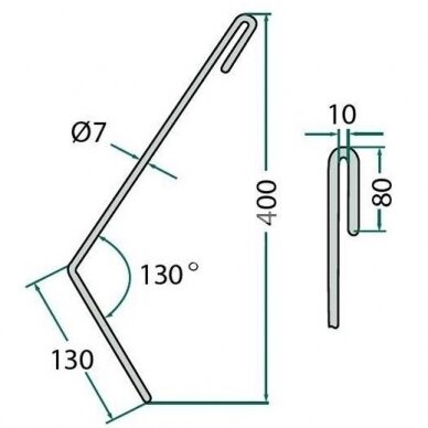 Зубья сетчатой бороны 37423 AMAZONE 10.ST-AEL 1