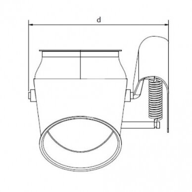 Srauto dalytuvas su sklende 2X45° DN250 2mm 2