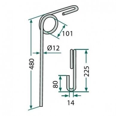 Spyruoklė 1000STEM/400975 12mm