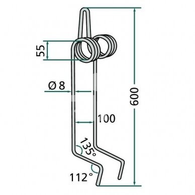 Harrow tine 495754 ACCORD/SPU 1