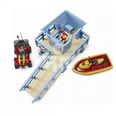 Toy BRUDER Life Guard Station with quad and jet ski 62780 1