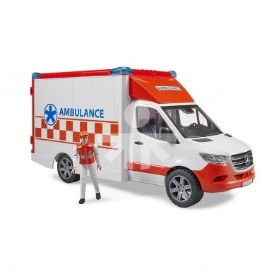 Toy Bruder MB Sprinter ambulance with driver 02676