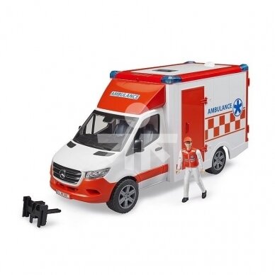 Toy Bruder MB Sprinter ambulance with driver 02676 1