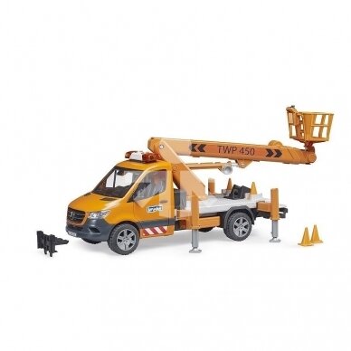 Toy Bruder Mb Sprinter lift with light and sound signals 02679