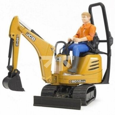 Toy Bruder micro digger JCB with worker 62002 1