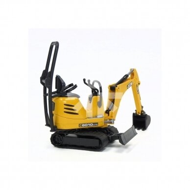 Toy Bruder micro digger JCB with worker 62002 2