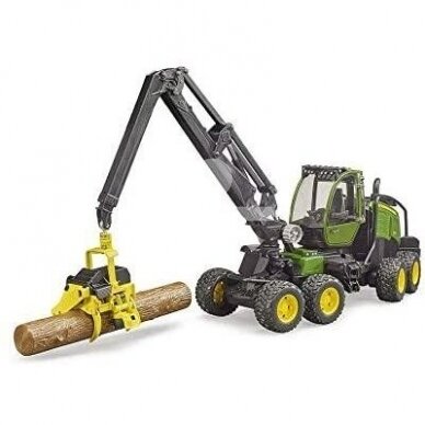 Игрушка Bruder лесной Харвестер John Deere 1270G со стволом дерева 02135 2