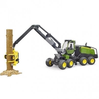 Игрушка Bruder лесной Харвестер John Deere 1270G со стволом дерева 02135 3