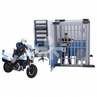 Toy Bruder police station with police motorcycle 62732 2