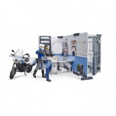 Toy Bruder police station with police motorcycle 62732 1