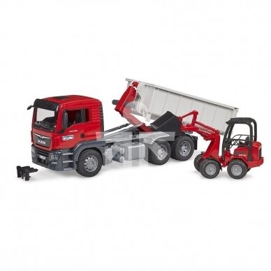 Bruder toy truck MAN TGS with container and loader 03767